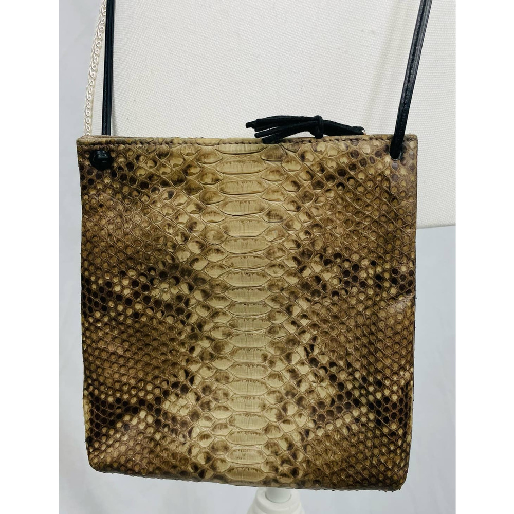 Presmer Renee Brown Python Crossbody Bag